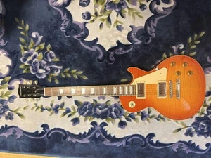 Electric Guitar Edwards E-LP Limited Model Flame Top Honey Burst S/N ED0951213 - Picture 1 of 15