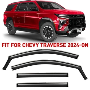 Side Window Deflectors Rain Guards for 2024-2025 Chevrolet (Chevy) Traverse - Picture 1 of 8