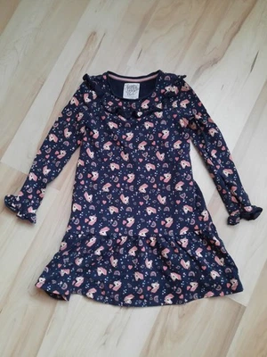 Süßes Kleid von C&A mit Einhörner- Gr. 128 - Kleid, blau - Bild 1 von 3