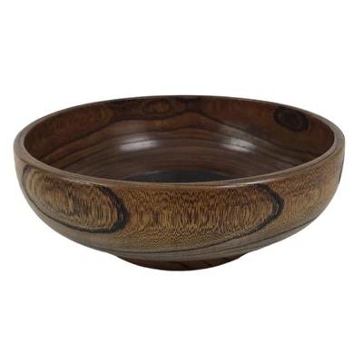 Tazón de bocadillo Kashiki japonés de laca de madera de colección Kashibachi anillo marrón grano L523 Foto 1 de 4