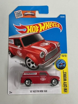 2016 Hot Wheels No175 HW City Works 10/10 '67 AUSTIN MINI VAN красный A116 - Изображение 1 из 2