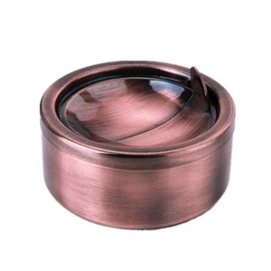Smokeless Metal Ashtray with a Lid cover for Cigarettes -Windproof Outdoor As - Picture 1 of 7