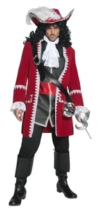 Smiffys Deluxe Authentic Pirate Captain Costume, Red (Size M) - Picture 1 of 4