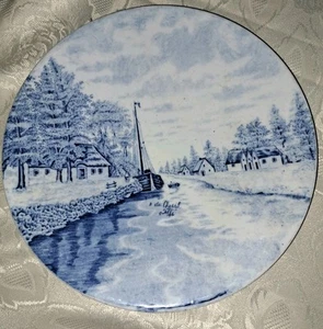 Antiker Wandteller Delft Blau um 1900 - Picture 1 of 4
