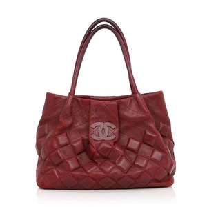 CHANEL Cube Quilted Slouchy Calf Leather Vintage Shoulder Bag 62825262 - Picture 1 of 9