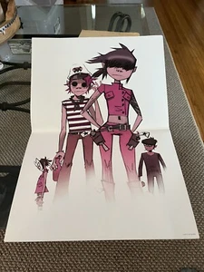 Gorillaz Rare 2010 Mini Poster Concert Tour - Picture 1 of 2