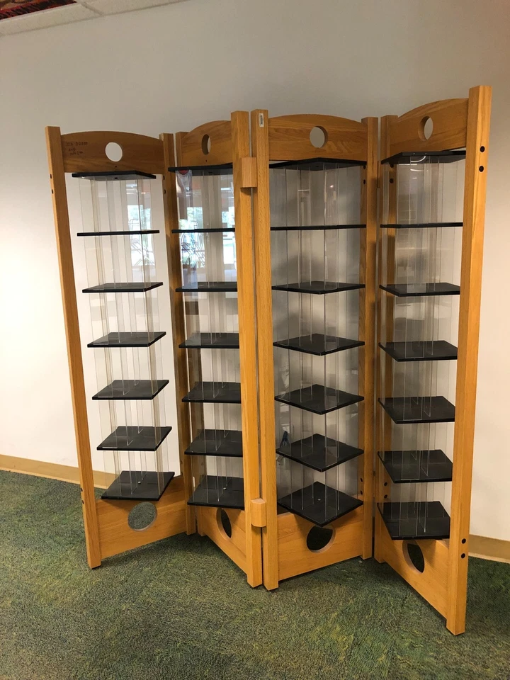 4 Space Saving Elegant Magazine Books, Trophies, mini Drinks Samplers Displays - Image 1 of 4