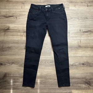 Mavi Alexa Mid Rise Skinny Jeans Women’s 30 Black Dark Wash Stretch Denim - Picture 1 of 14