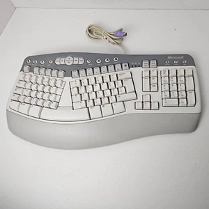 Microsoft Natural MultiMedia Keyboard 1.0A PS/2 Ergonomic RT9470 UK QWERTY - Bild 1 von 9