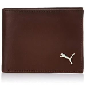 100% Brand New Authentic Puma Brown Bifold Genuine Leather Men Wallet SH-BROWN - Picture 1 of 10