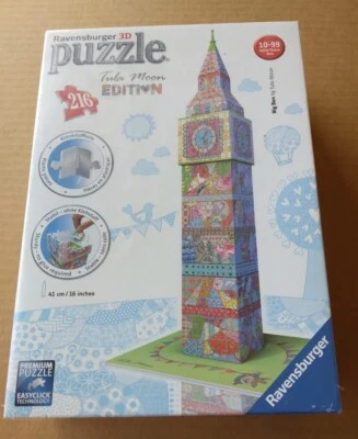 New Ravensburger Tula Moon Big Ben London 3D Puzzle 216-Piece Colorful England  - Image 1 of 4