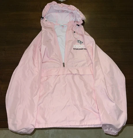 Sold Out Ultra Rare UCF Knights Champion Adult Light Pink 1/4 Zip Jacket Cover