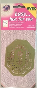 Prickel- und Prägeschablone Floral Metall goldfarben - Bild 1 von 1