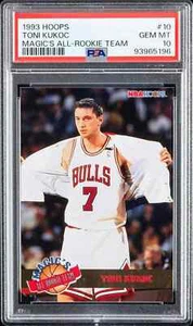 1993 1994 HOOPS "MAGIC'S ALL ROOKIE TEAM" TONI KUKOC RC PSA 10 GEM MINT POP 1/1 - Picture 1 of 2