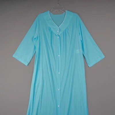 Camisón vintage Montgomery Ward para mujer L Aqua encaje Cottagecore Foto 1 de 4