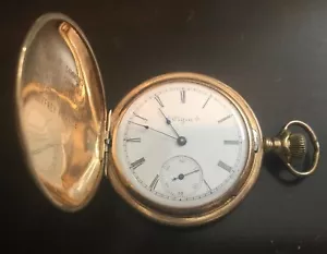 Very Nice 1899 Elgin Pocket Watch, 7j, 6s Grade 206, Keystone Hunter 10 yr, RGP - Picture 1 of 9
