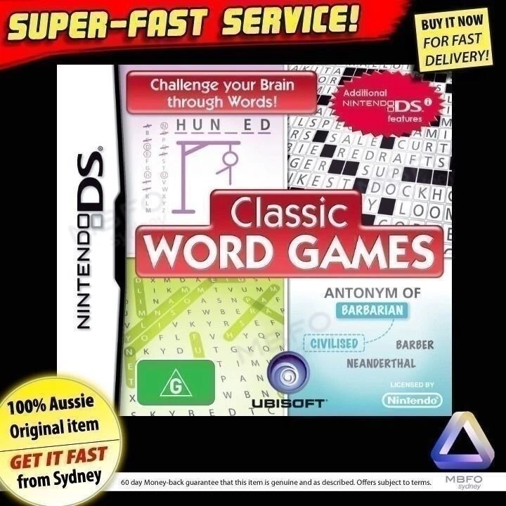 Classic Word Games NDS *NEW *Learn Words *Brain Training Better English Language - Image 1 of 1