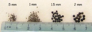 Micro canicas de vidrio NEGRAS cuentas decorativas sin agujeros - ¡muchos tamaños! - Imagen 1 de 6