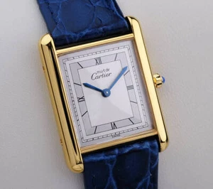 Refurbished Cartier Must Tank Quartz Silver Dial Roman Index Men's Watch - Picture 1 of 6