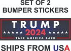 SET Of 2 Trump 2024 Stickers Take America Back Bumper Sticker 9 wide President