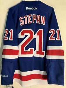 Reebok Premier NHL Jersey New York Rangers Derek Stepan Blue sz L