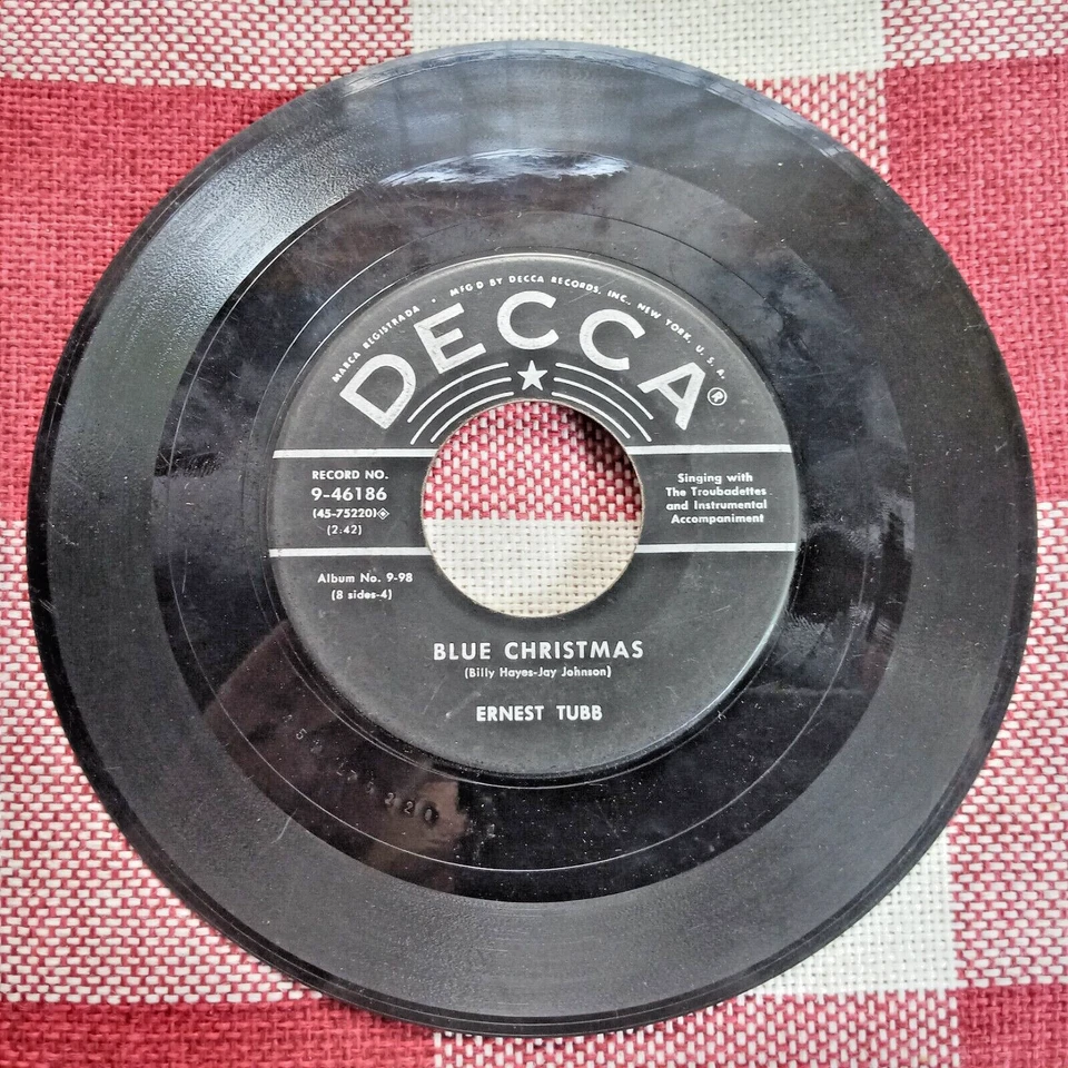 Ernest Tubb-White Christmas/ Blue Christmas- Country 45 - Image 1 of 1