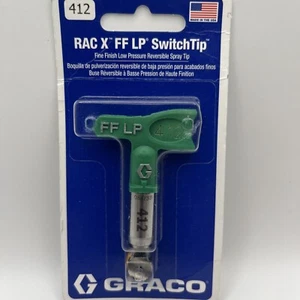Graco (FFLP412) Fine Finish Low Pressure Reversible Tip RAC X FFLP SwitchTip 412 - Picture 1 of 6
