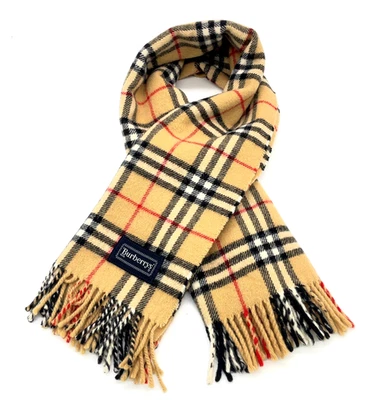 Auténtica bufanda Burberry Nova Check 100 % lana beige i110999 Foto 1 de 4