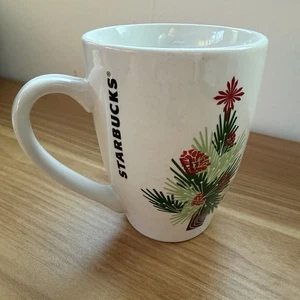 Starbucks Barista Coffee Mug 2011 Christmas Fir Tree Ceramic 16 Oz. EUC - Picture 1 of 5