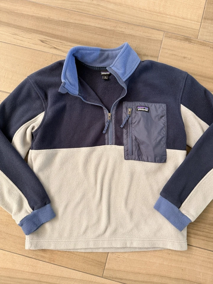 Suéter Pullover Patagonia Niños XL Polar Cuarto Cremallera Retro Pila Cálido Exterior Foto 1 de 4