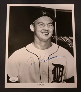 AL KALINE Signed 8x10 Photo-HALL OF FAME-DETROIT TIGERS-JSA - Picture 1 of 4