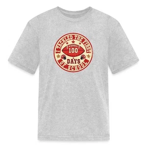 I Tackled 100 Days Of School | American Football Retro Kid's T-Shirt - Picture 1 of 16