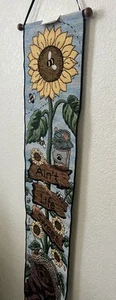Boyds Girl Bears " AINT LIFE SWEET" Tapestry Bell Pull Wall Hanging - Picture 1 of 4