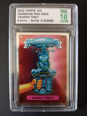 2022 Topps Garbage Pail Kids Trophy Trey # An1a DGG Graded 10 GEM - Image 1 of 3
