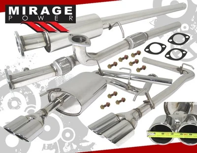 For 1991-1999 Mitsubishi 3000GT GTO Steel 3" Catback Quad Muffler Tip GODSNOW Foto 1 de 4