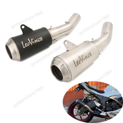 Para Kawasaki Ninja ZX6R ZX636 2009-2025 Sistema de escape Eslabón medio Tubo Silenciador Punta Foto 1 de 4