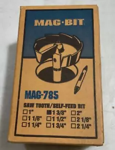Mag-Bit Mag-785 1-3/8" Saw tooth/Self-feed bit - Picture 1 of 1