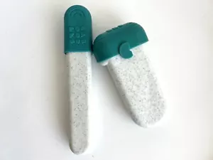 Vintage CABOODLES Travel Toothbrush And Razor Case Set Teal With Speckled Stone - Picture 1 of 15