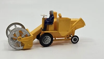 Vtg Blue Box Toy Plastic Combine Harvester Farm Tractor With Figure Intact - Image 1 of 4