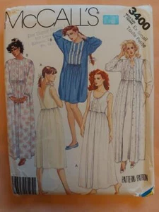 McCall's 3400 Vintage Misses' Robe & Nightgowns Pattern Size 6-8 - Bild 1 von 2