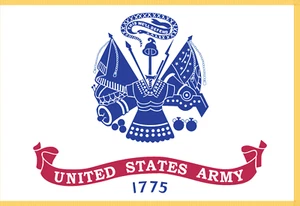 Rectangle Flags - US Army Flag Service Flag - White Background - Flag w Fringe - Picture 1 of 1
