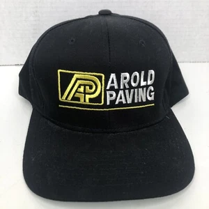 Vintage Arold Paving Company Black Snapback Trucker Hat - Picture 1 of 7