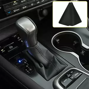 Cubierta de bota palanca de cambio de coche hágalo usted mismo negro cuero PVC accesorios universales - Imagen 1 de 10