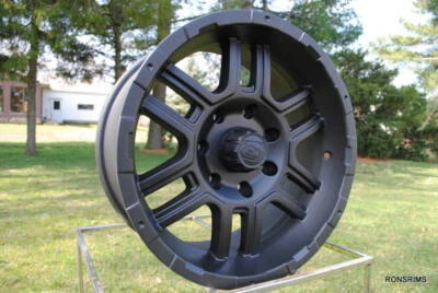 1) RUEDAS FORD F150/250 179 ION 17X8" NEGRO MATE 7 TACOS (7 EN 150 MM) NUEVAS Foto 1 de 4