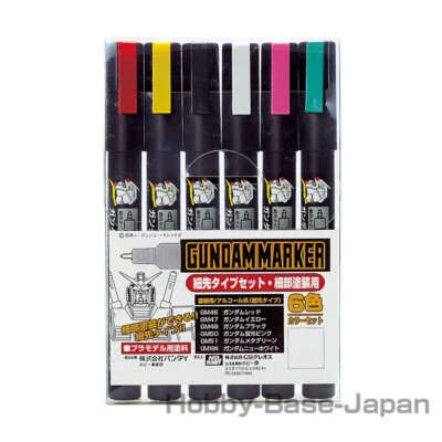 Mr.Hobby Gundam Marker Fine Edge Set 1 [6 Colors] (GMS110) GSI Creos - Image 1 of 4