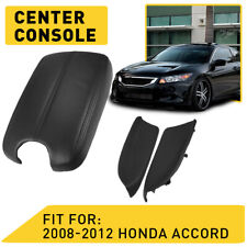 For 08-12 Honda Black Accord Door Armrest Hand Leather Arm Rest Cover Base Lid