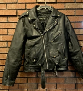UNIK Leather Apparel Mens Leather Motorcycle Jacket Tall Size 44T - Picture 1 of 6