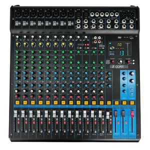 5Core Audio Mixer 16 Channel DJ Soundboard USB Interface Bluetooth XLR Console - Picture 1 of 17