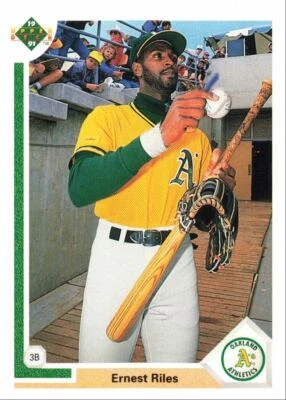1991 Upper Deck Baseball Ernest Riles Oakland Athletics #780 - Image 1 of 2