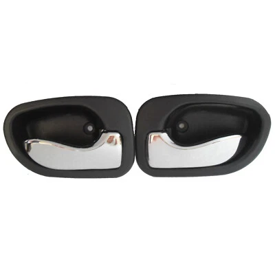 Manija de puerta lateral izquierda derecha cromada interior para Hyundai Accent 95-99 2 piezas Foto 1 de 4